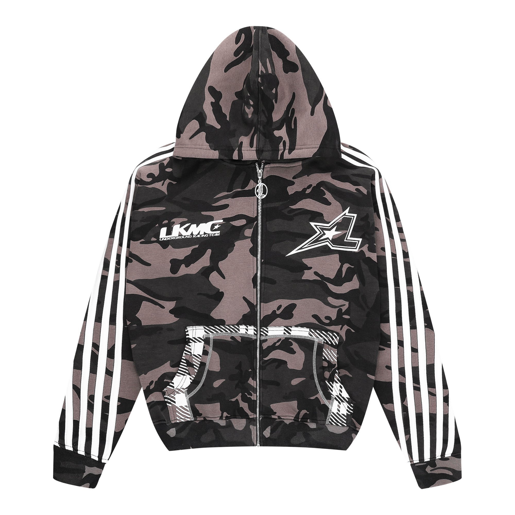 Zip Hoodie Striped - Camo