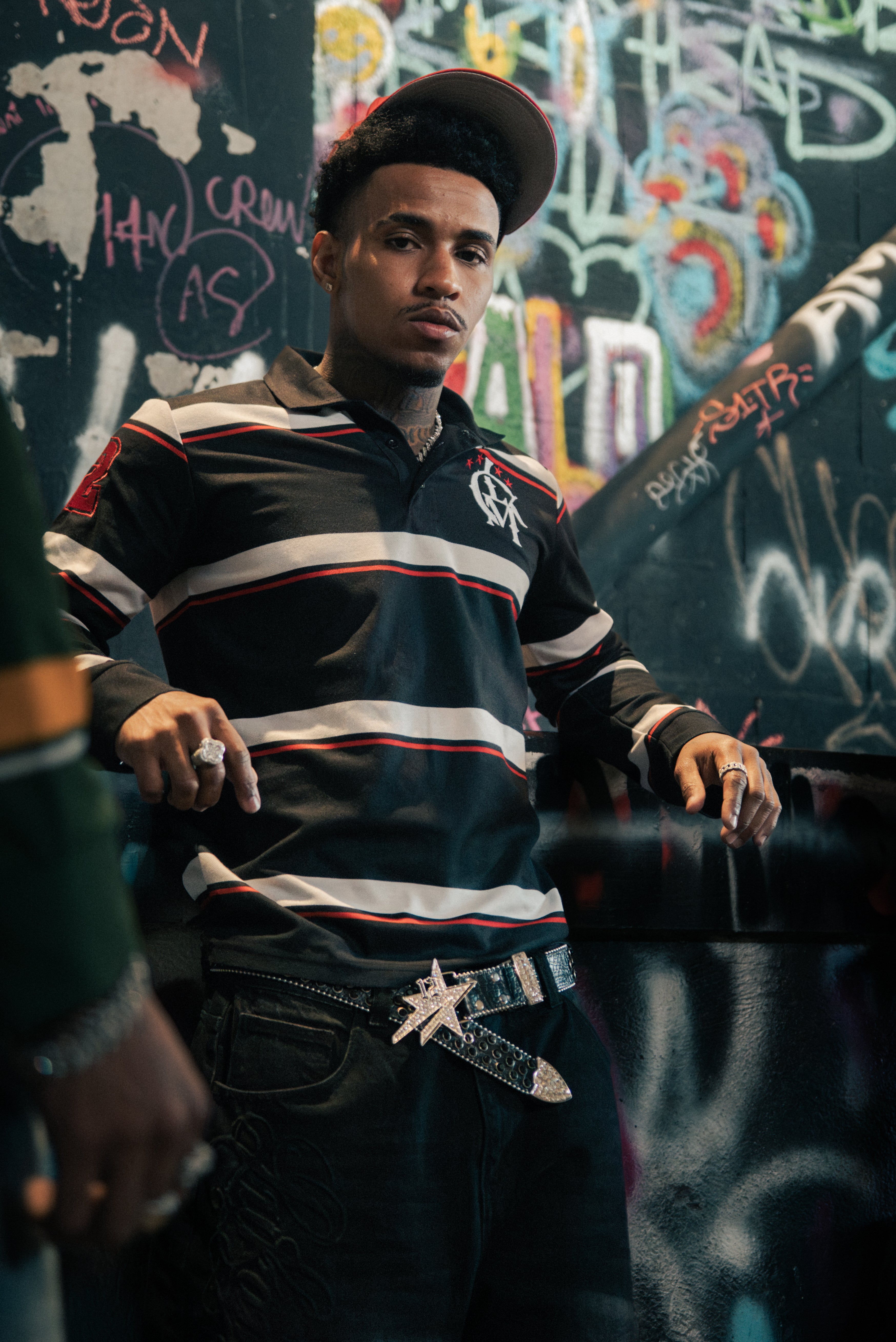 Polo Longsleeve 3Hunna - Black