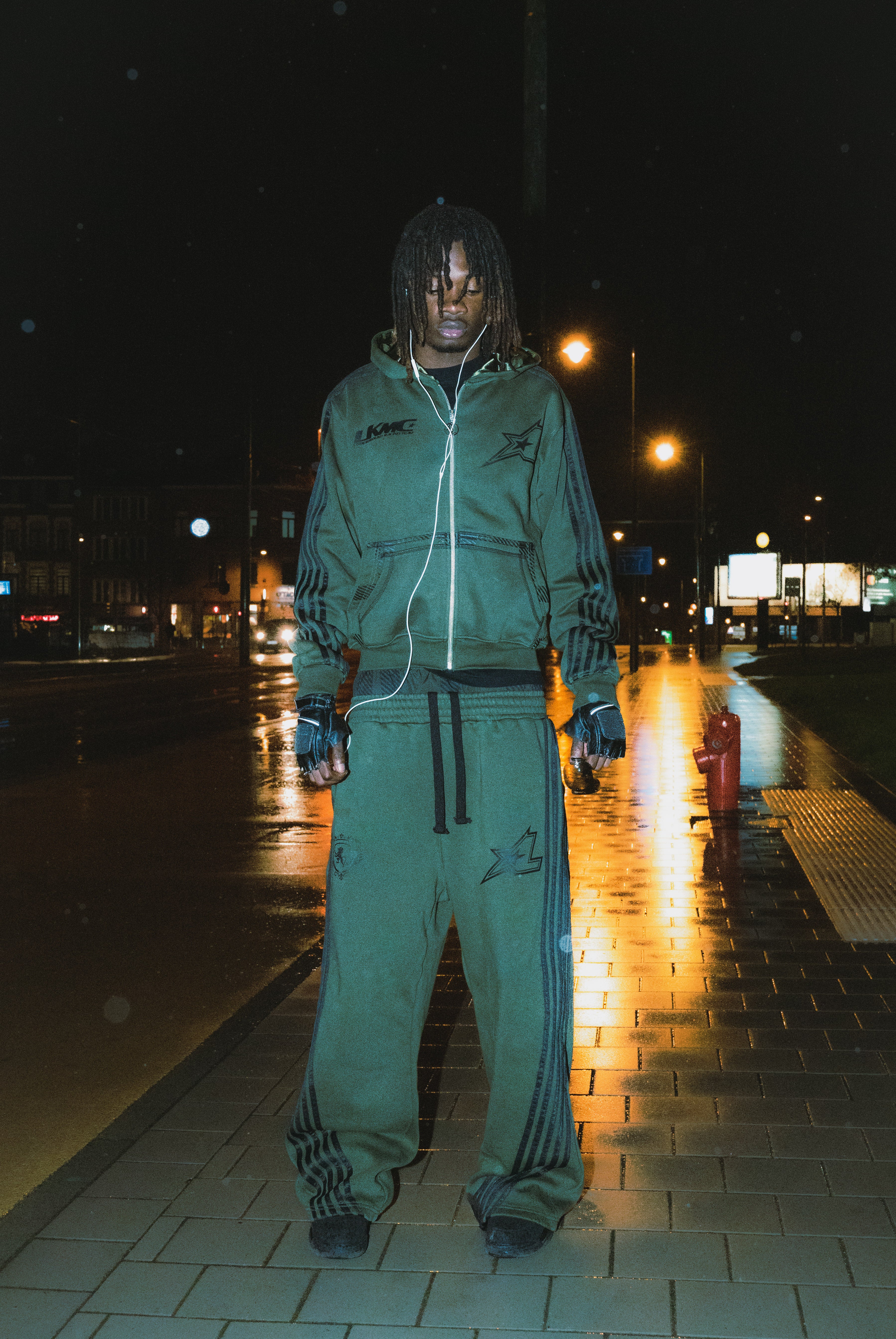 Jogger Striped - Army Green