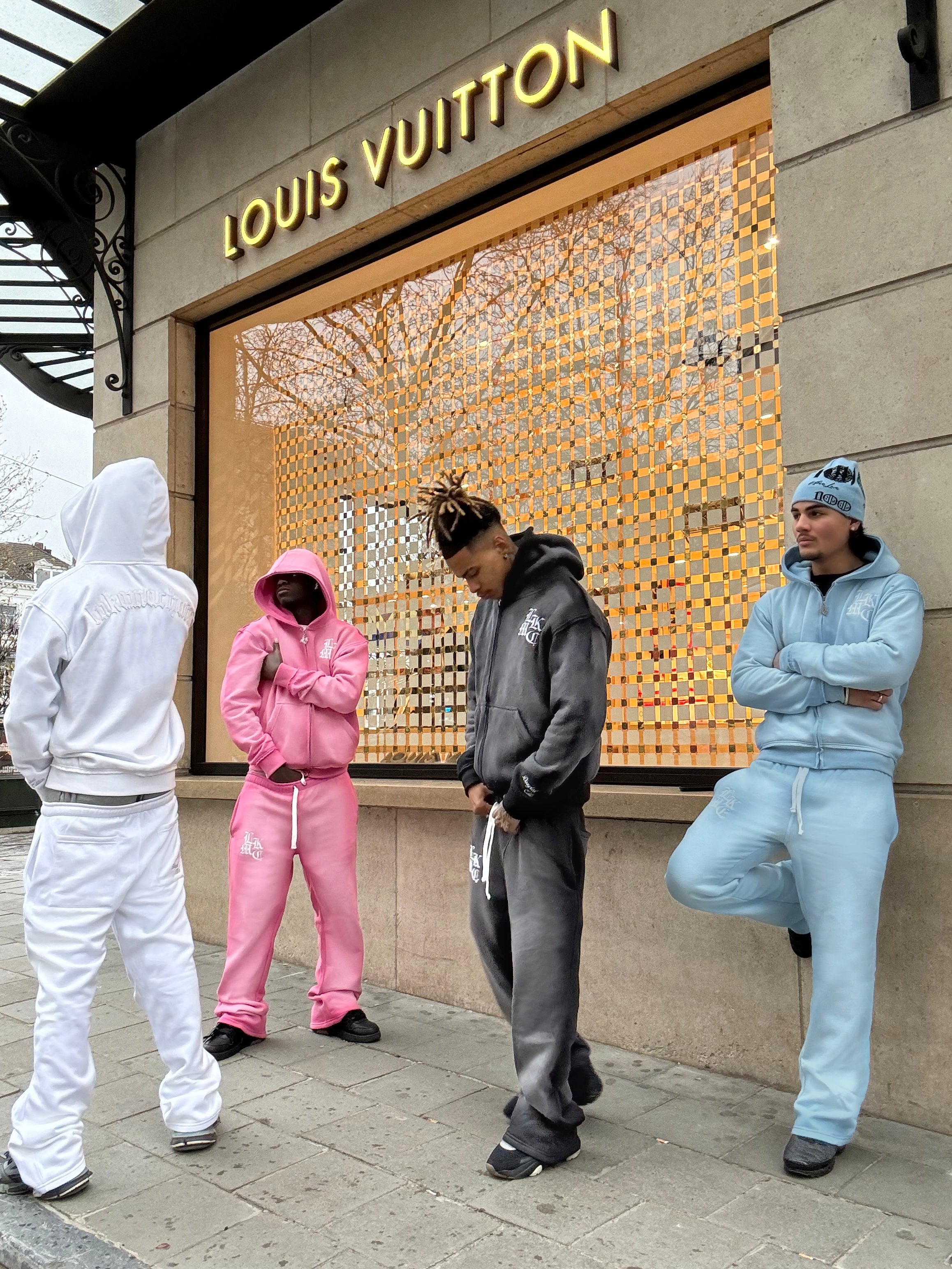 Distressed Zip Hoodie Dark Gray