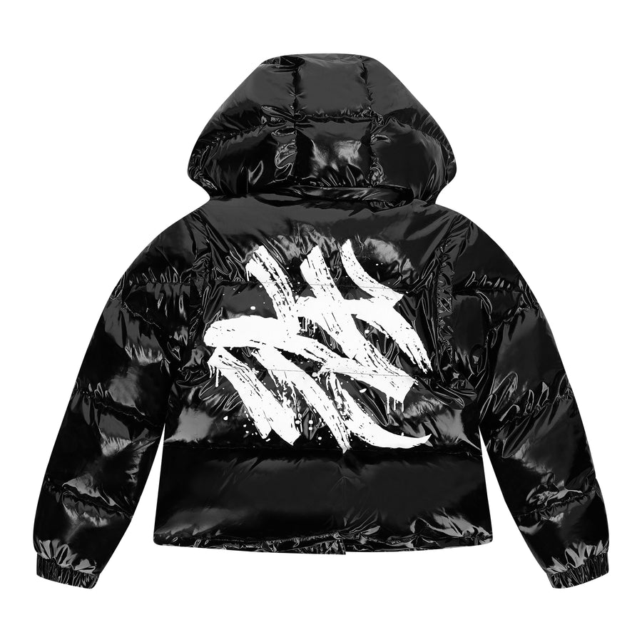 Graffiti Puffer Jacket (detachable) - Black back