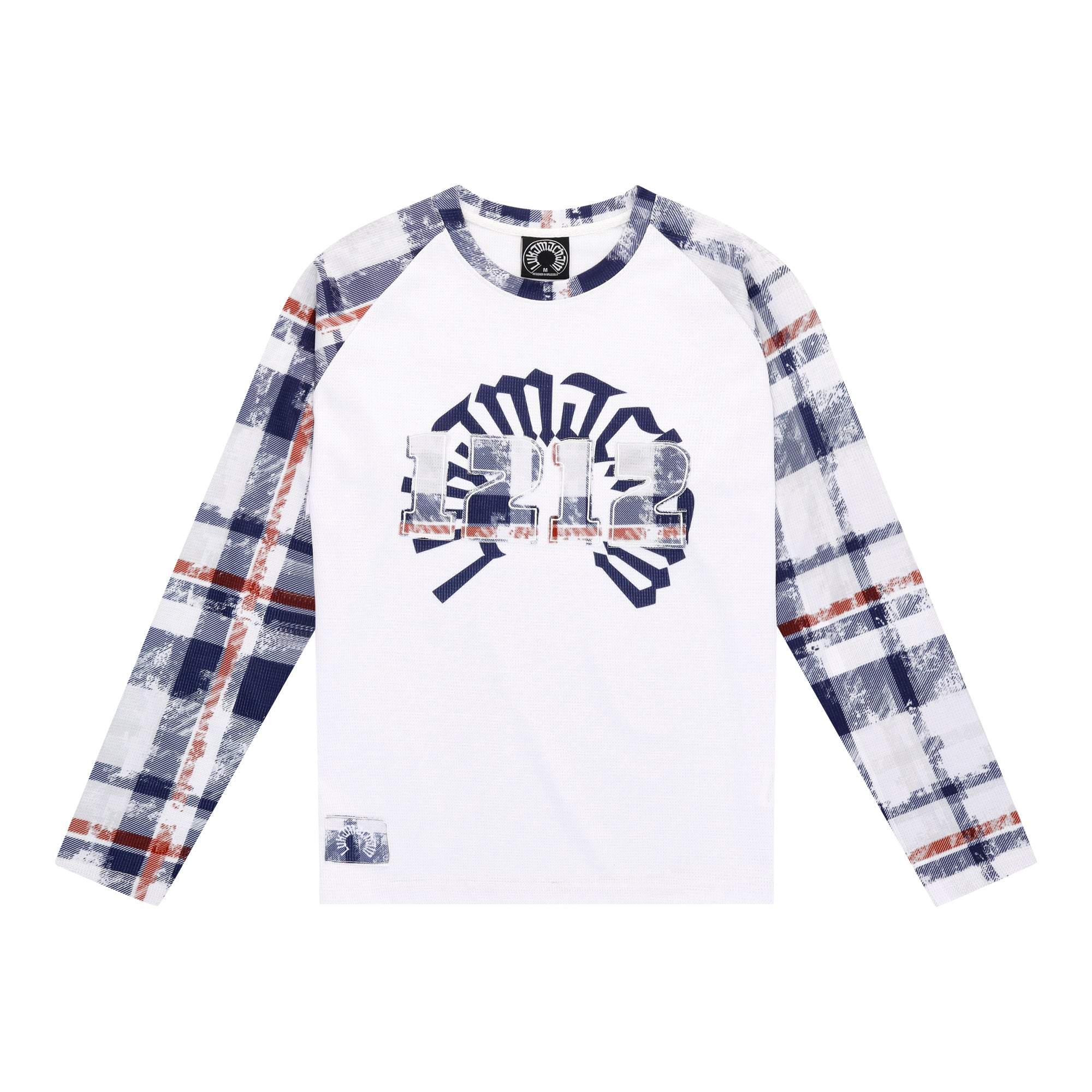 Longsleeve Waffle - White Blue