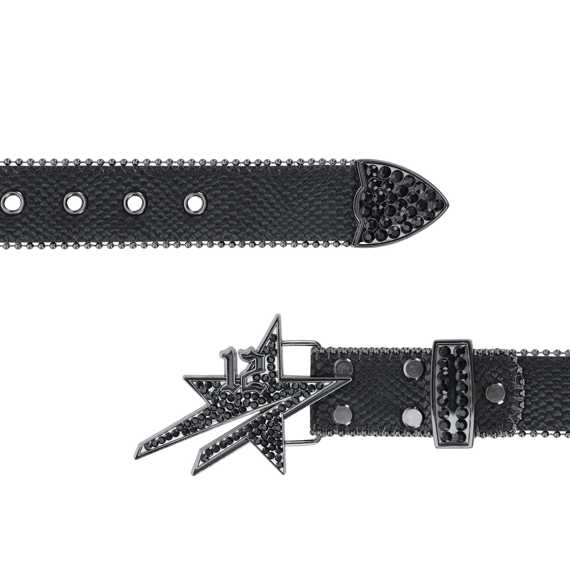Crocodile Star Belt - Black