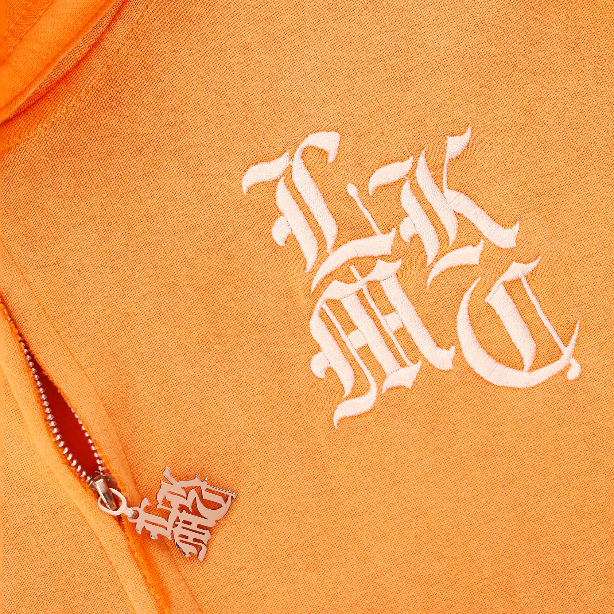 Distressed Zip Hoodie Orange (limited edition)