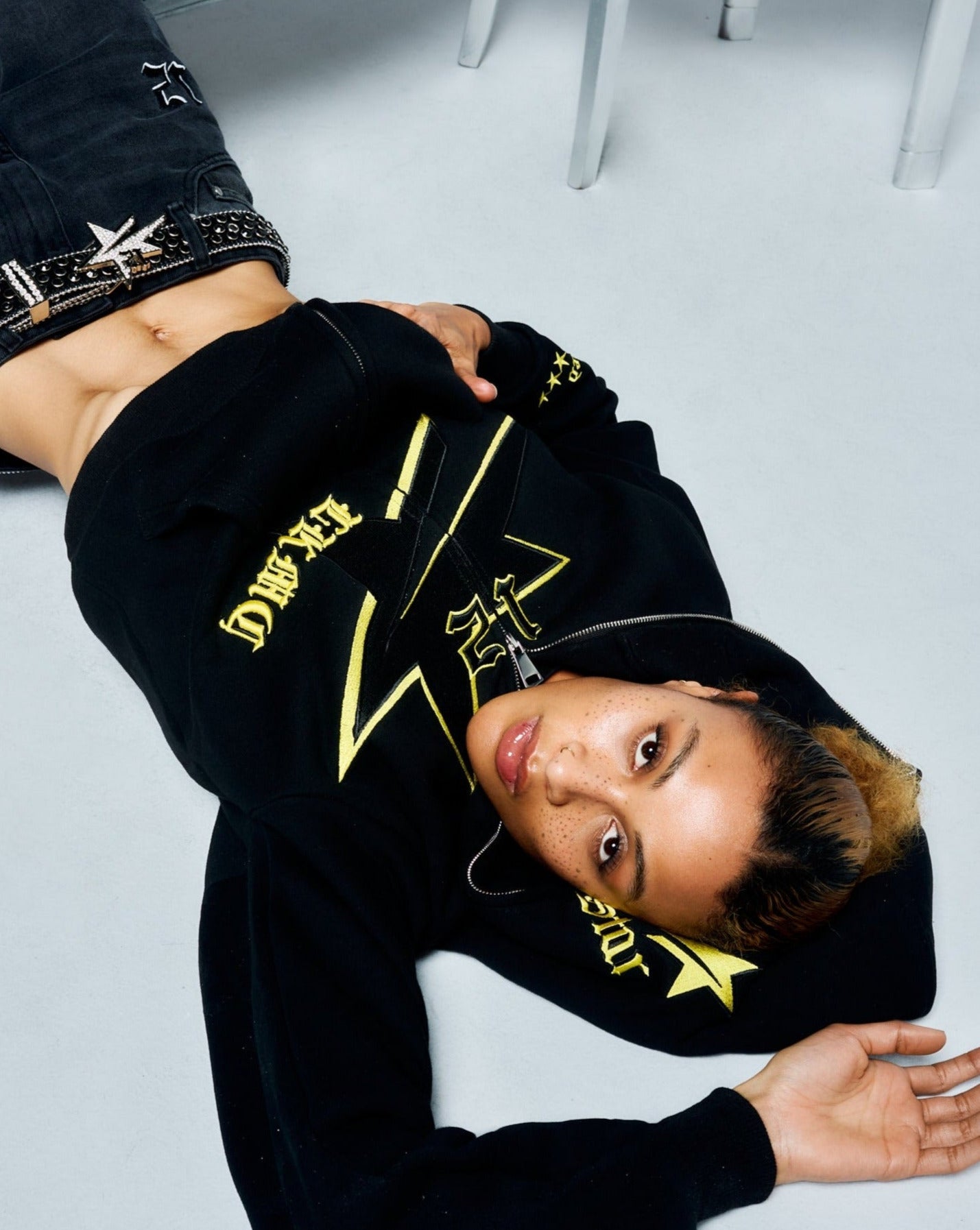Falling StarBoy Full Zip Black&Yellow 𝖓𝖊𝖜! - lukamachain