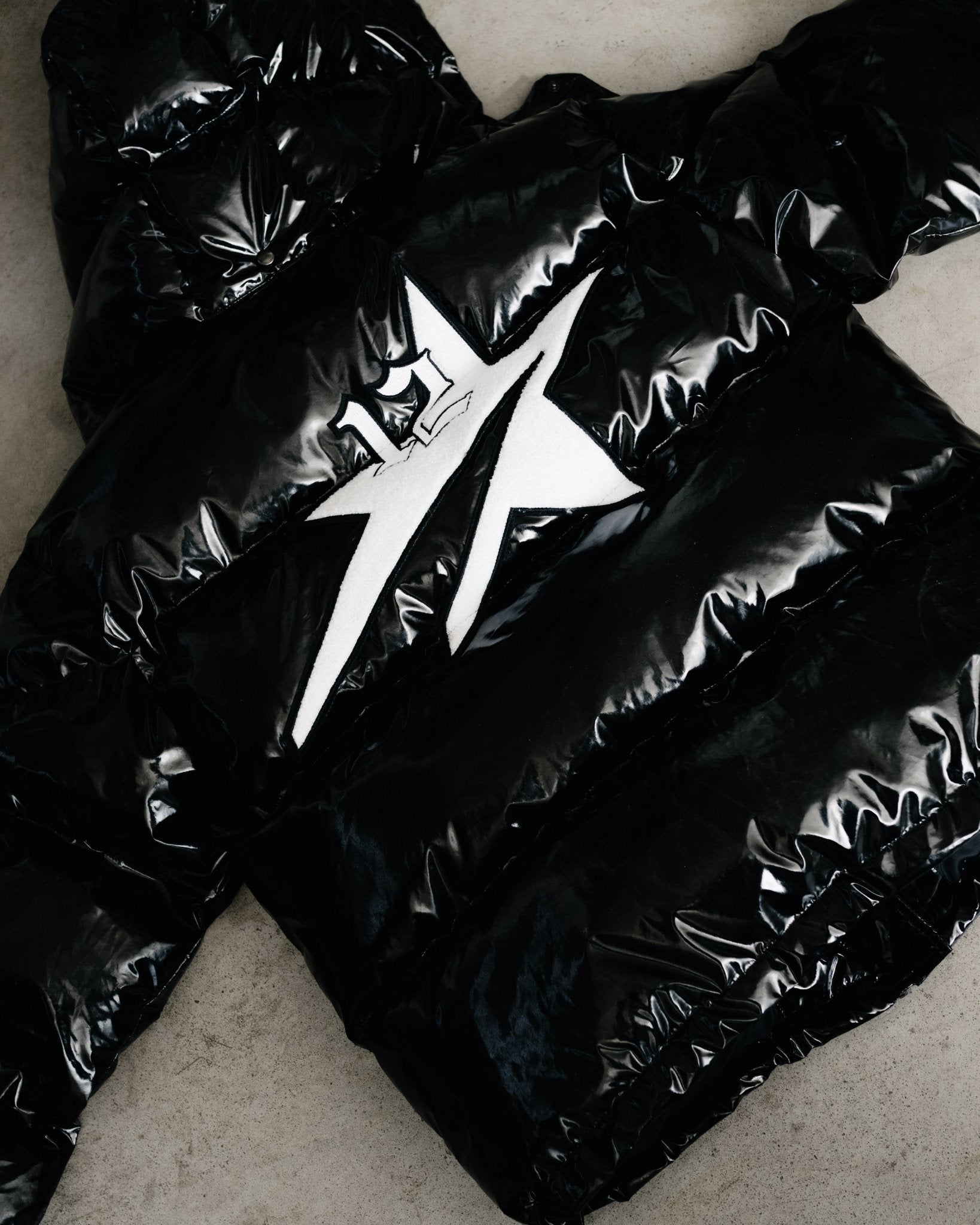 Falling StarBoy Puffer Jacket Black - lukamachain