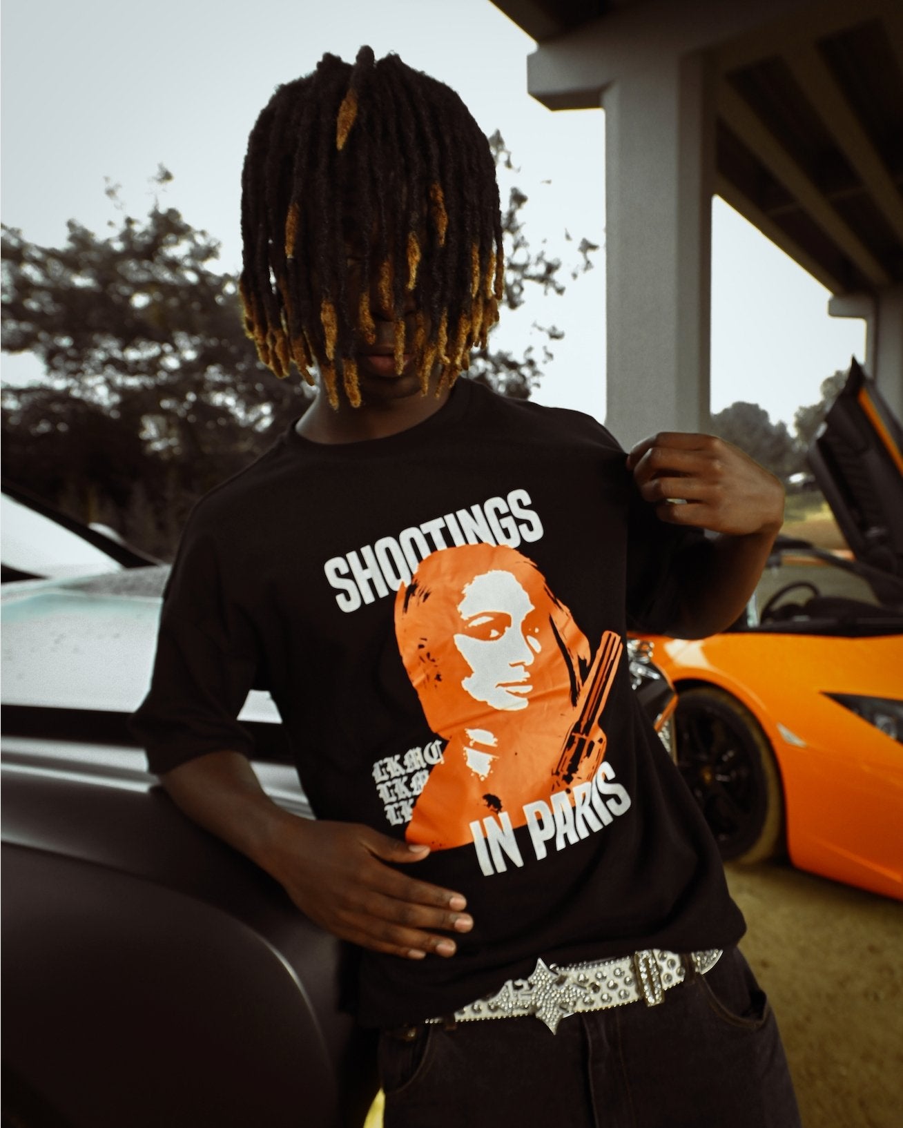 Shooting in Paris T-shirt - Black - lukamachain