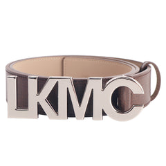 Buckle Logo Belt Brown
