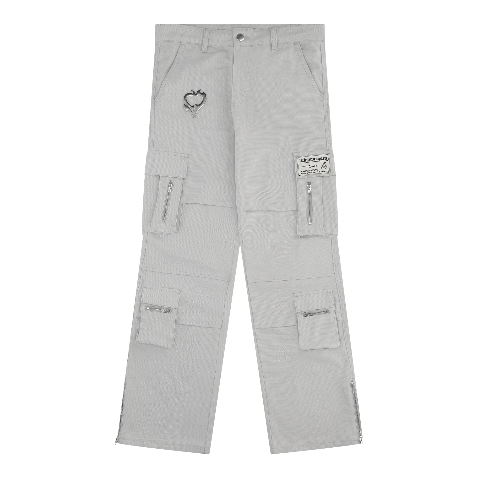 Chrome Cargo Pants Grey