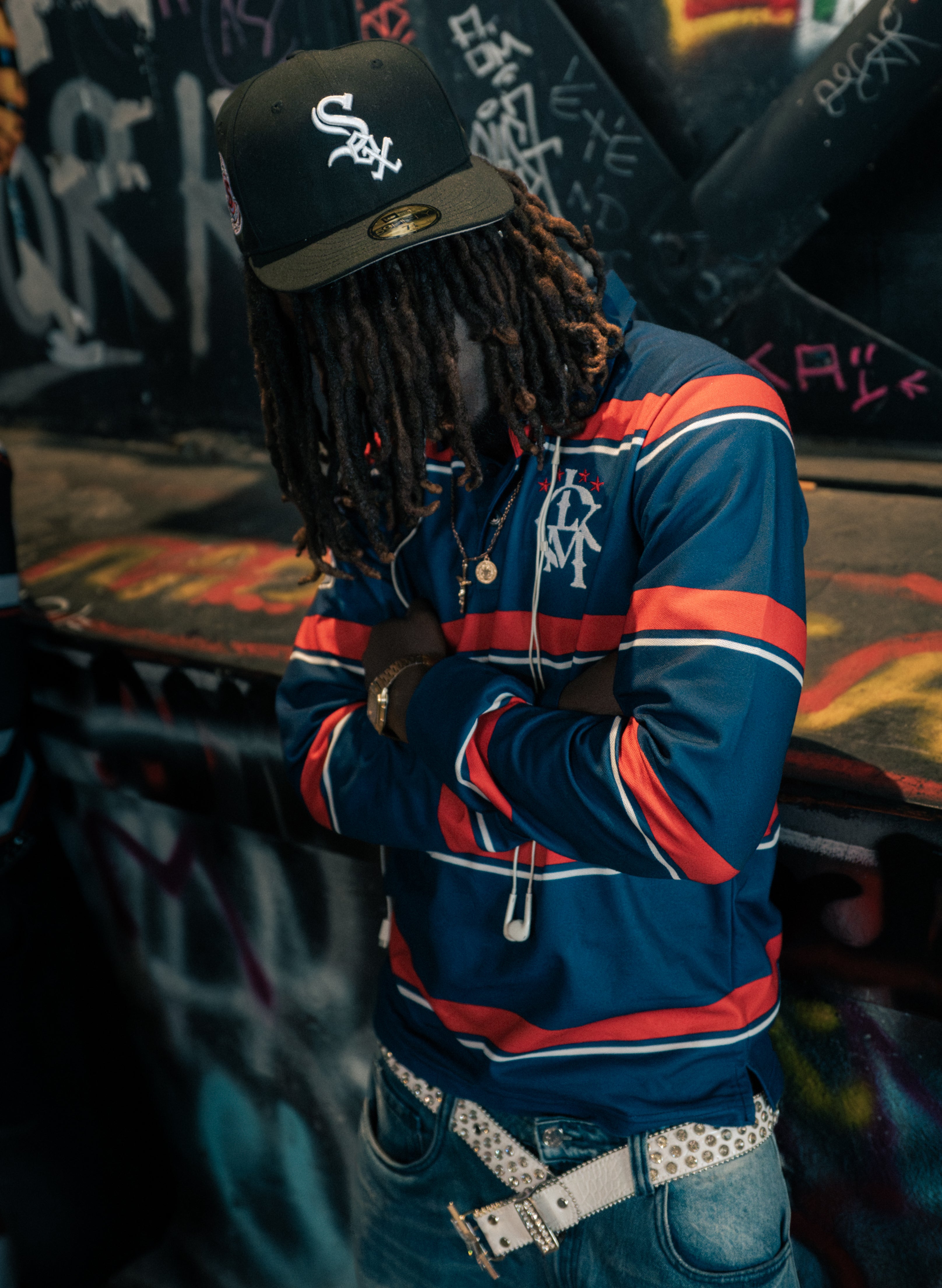 Polo Longsleeve 3Hunna - Navy