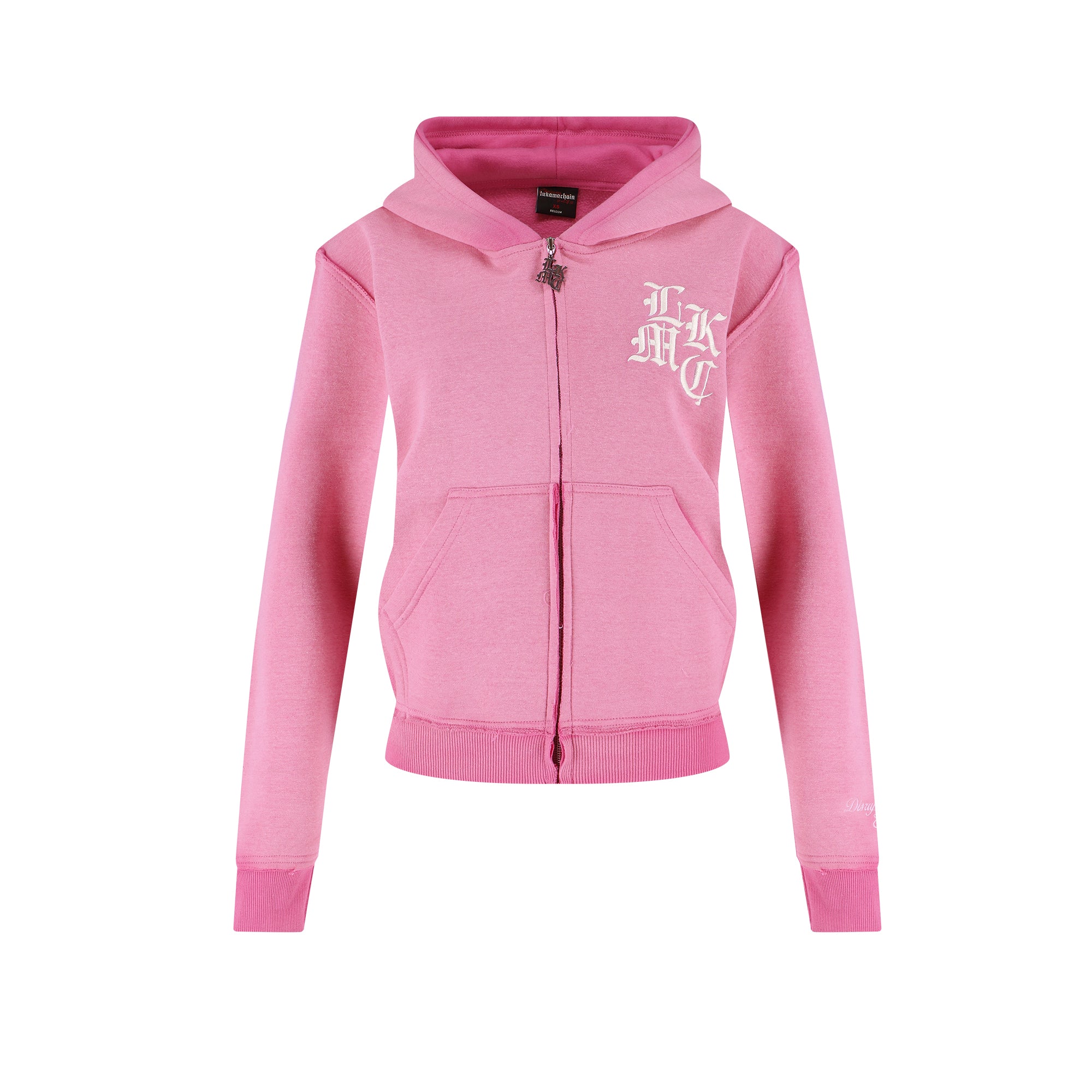 Distressed Zip Hoodie Pink (Female version)