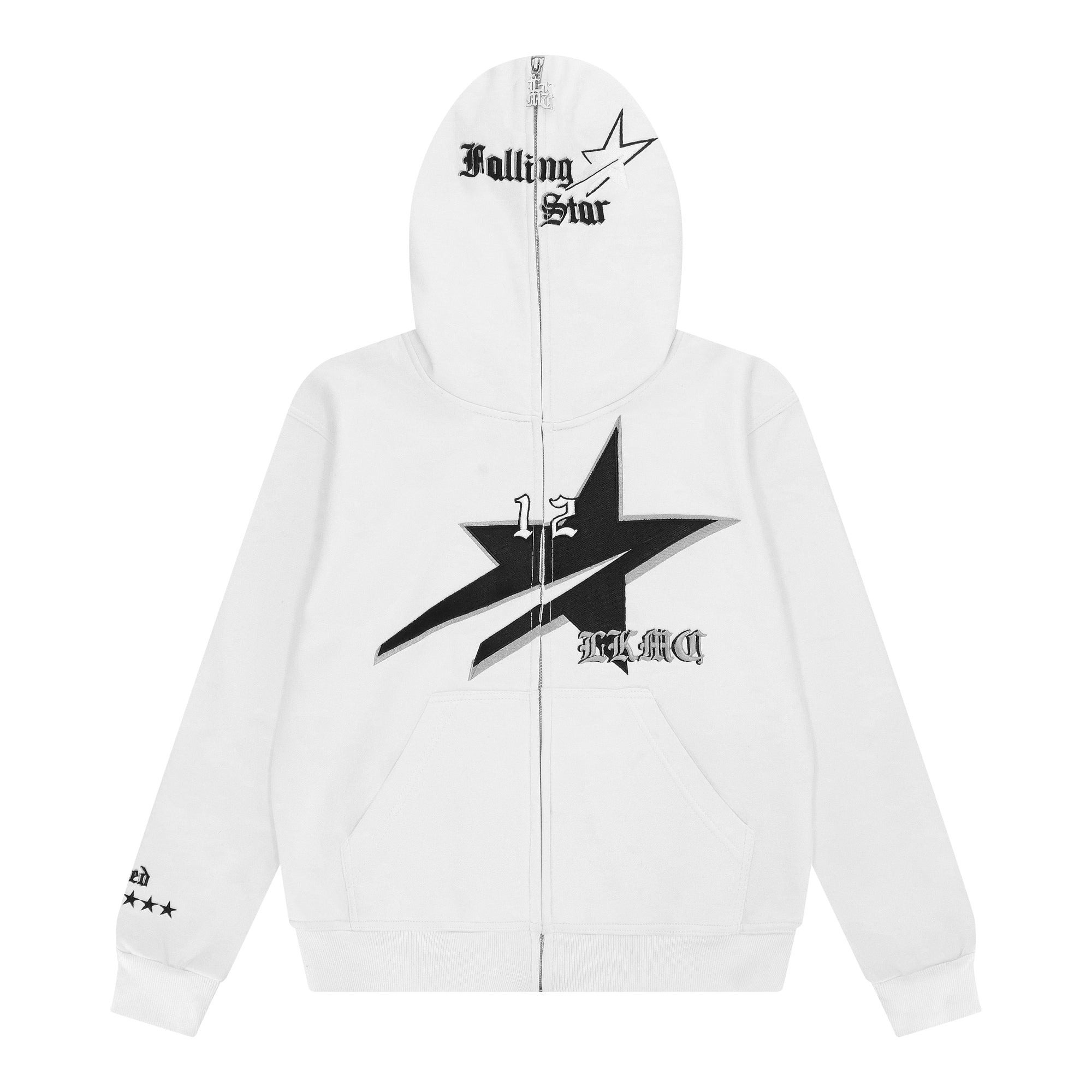 StarBoy white Full Zip Hoodie