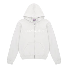 Essential Zip Up Hoodie Light Gray
