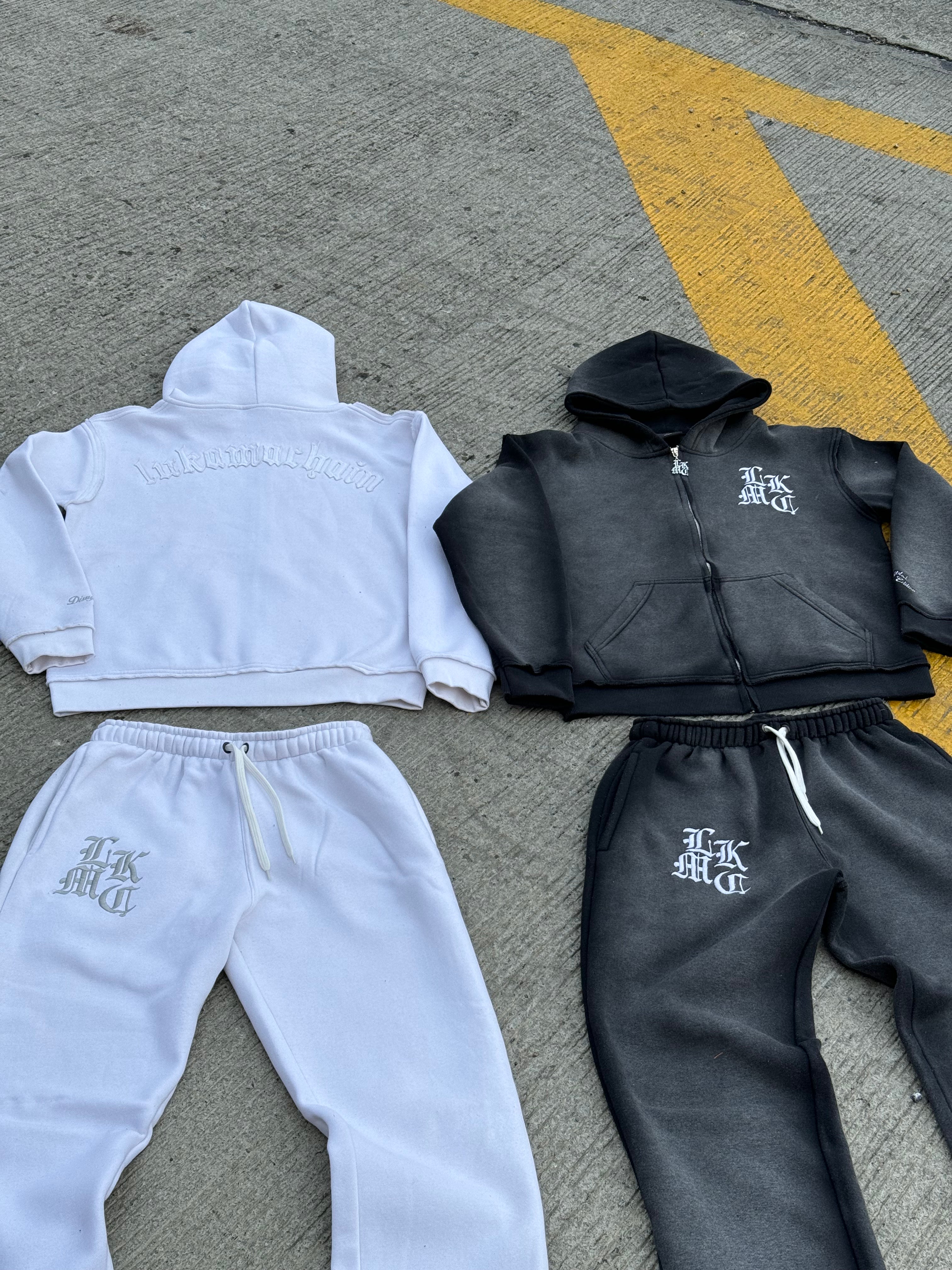 Flared Jogger White