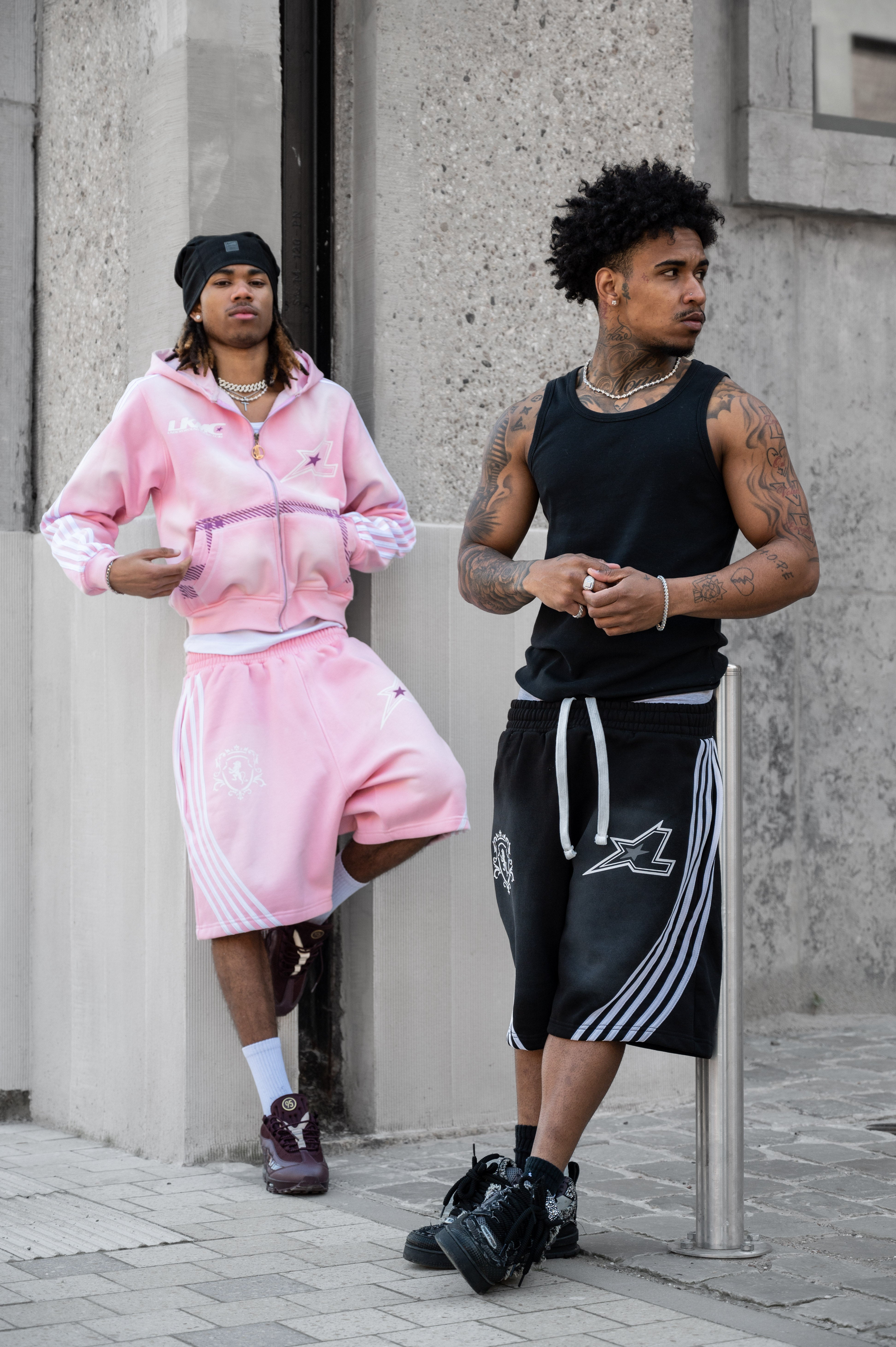 Striped Jort - Pink