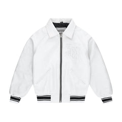 Leather Jacket High School White