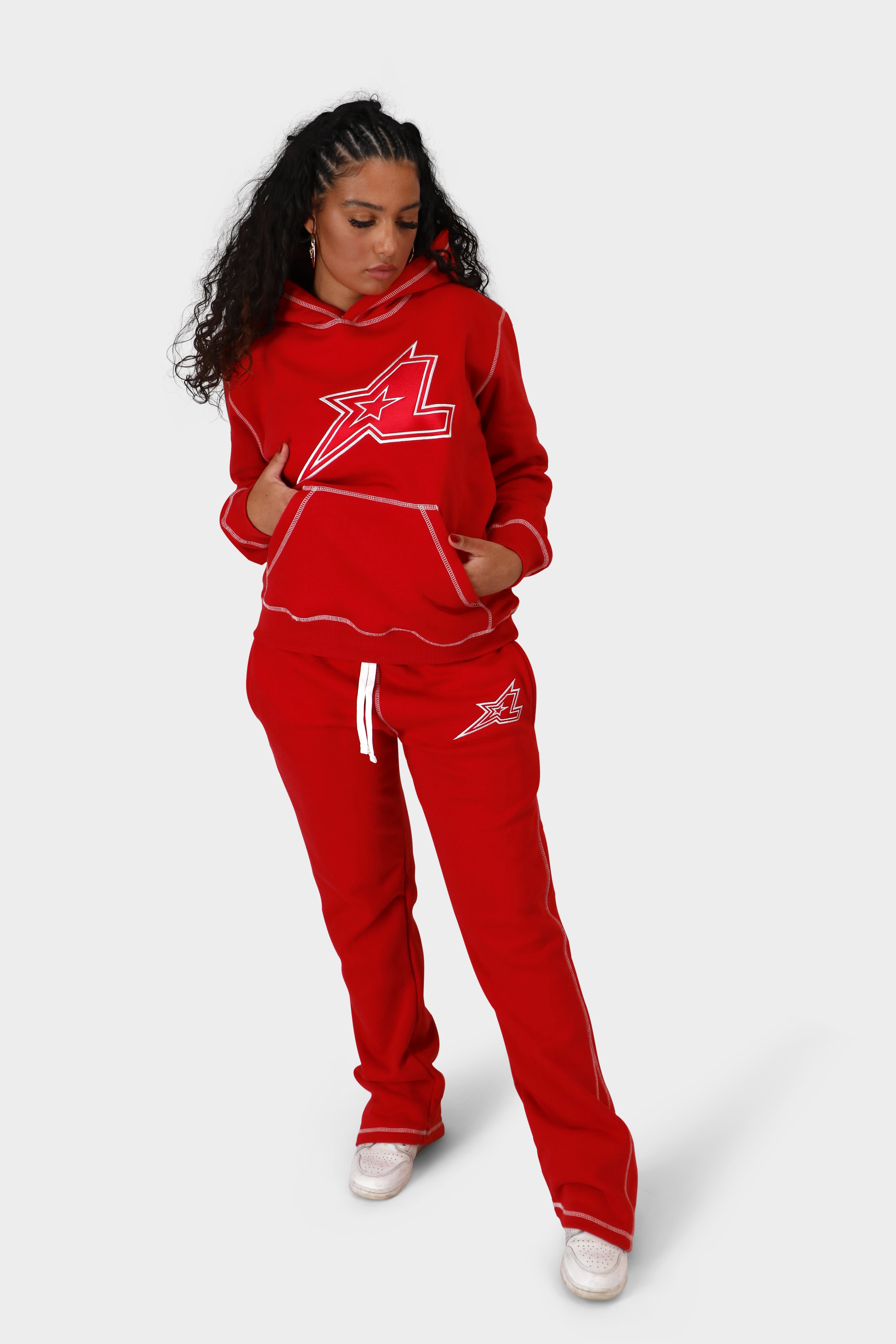 StarLine Flared Jogger Red