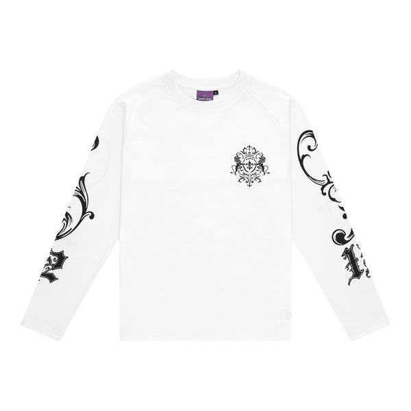 Longsleeve White - Ancient Flower