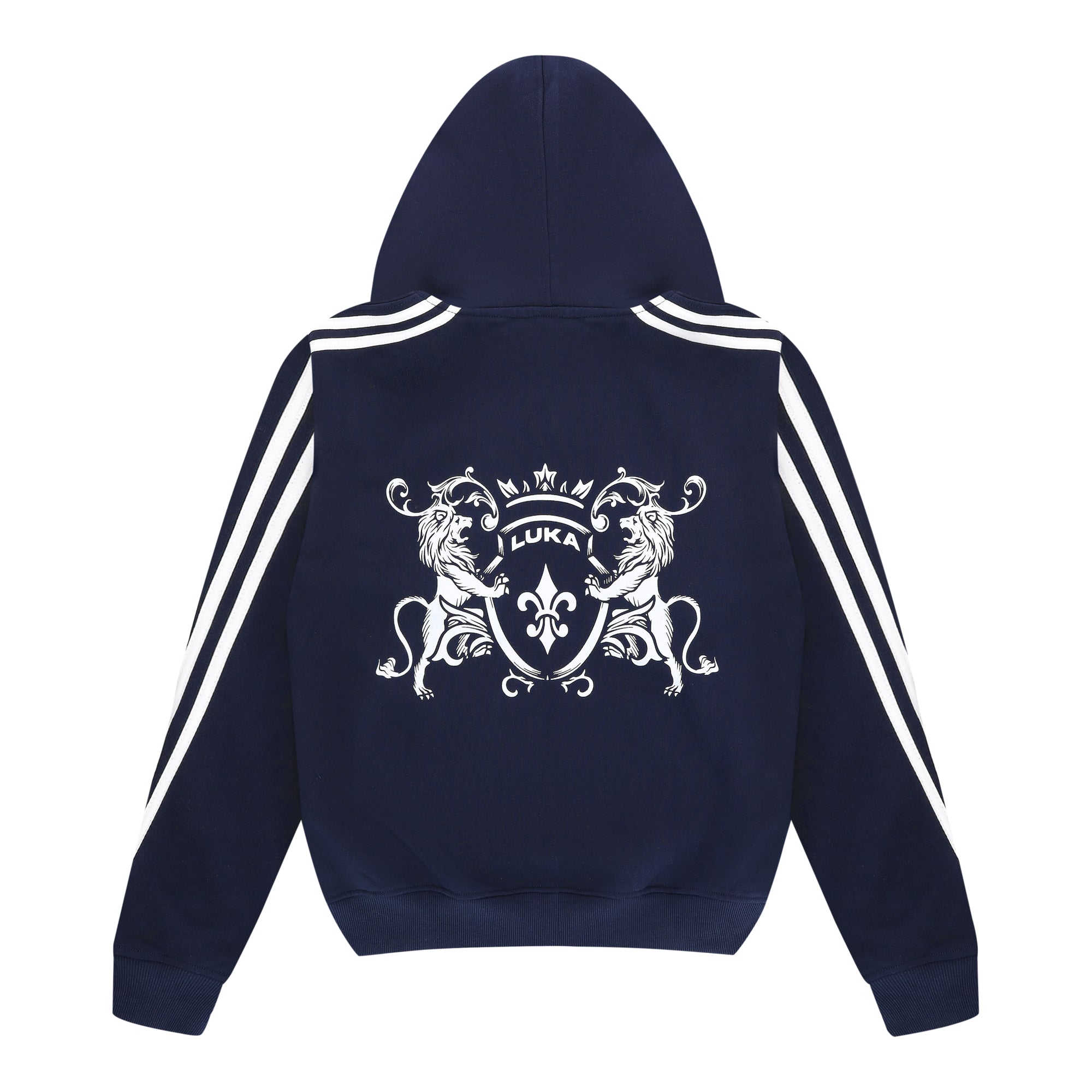 Zip Hoodie Striped - Navy
