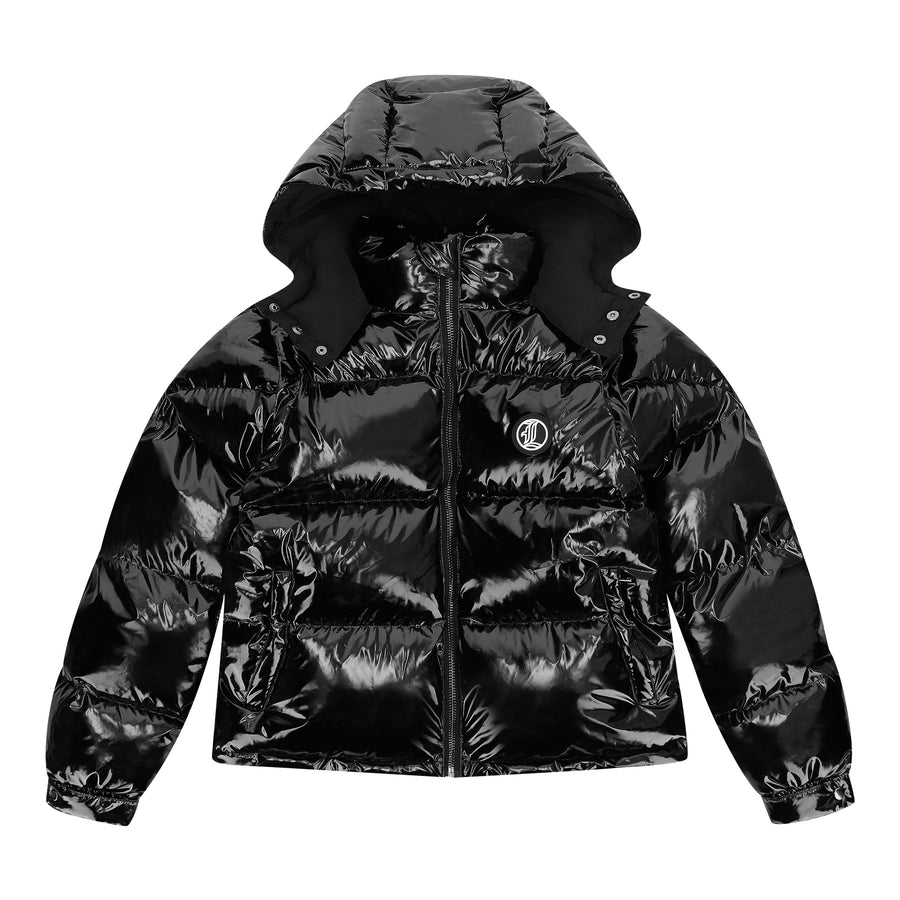 Graffiti Puffer Jacket (detachable) - Black jacket