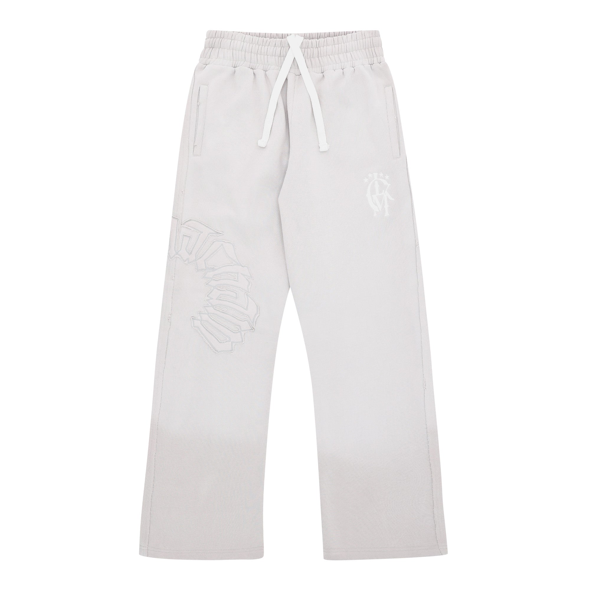 Distressed Zip Jogger 2.0 - Light Gray