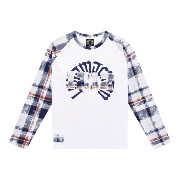 Longsleeve Waffle - White Blue