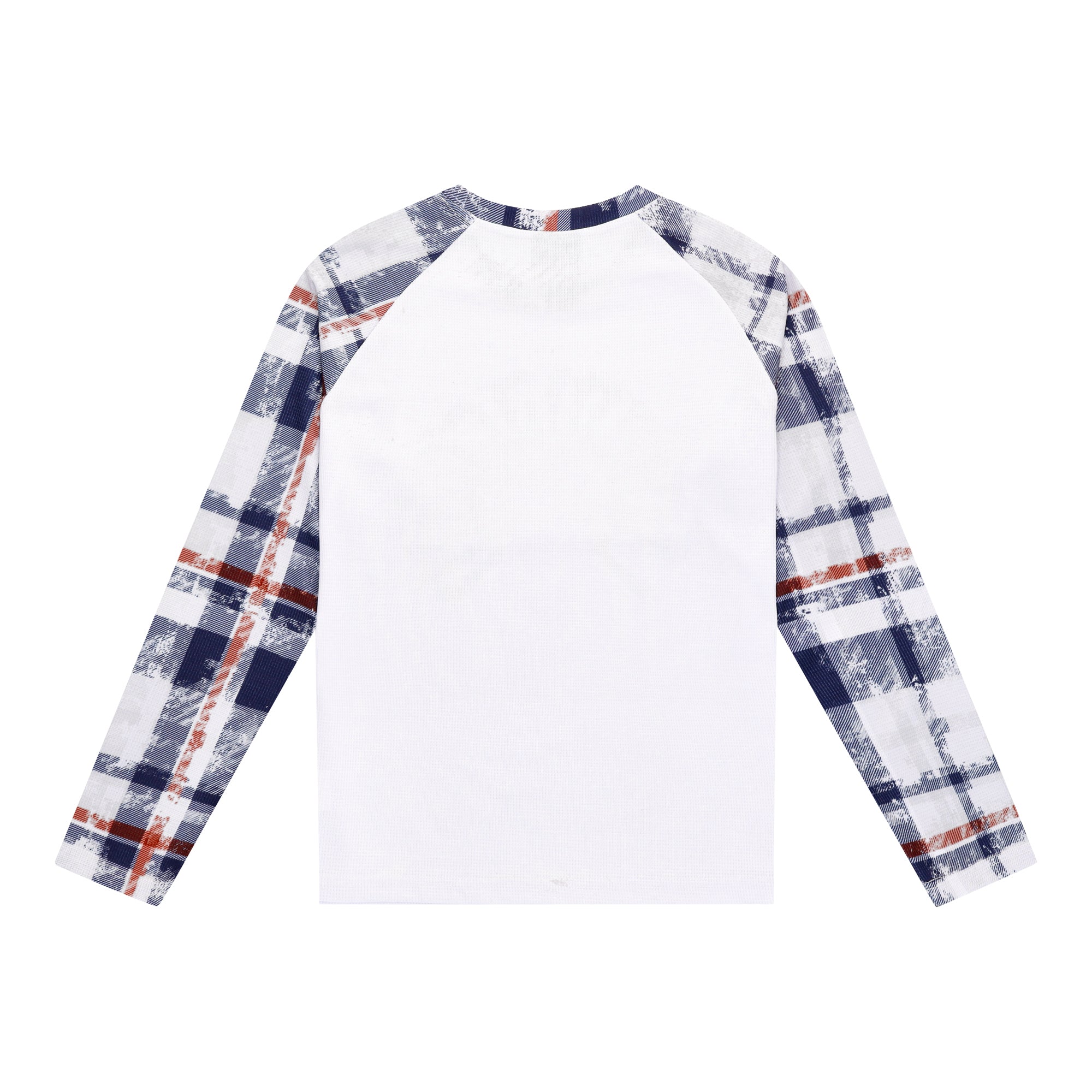 Longsleeve Waffle - White Blue