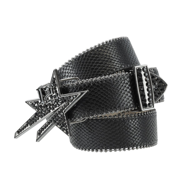 Crocodile Star Belt - Black