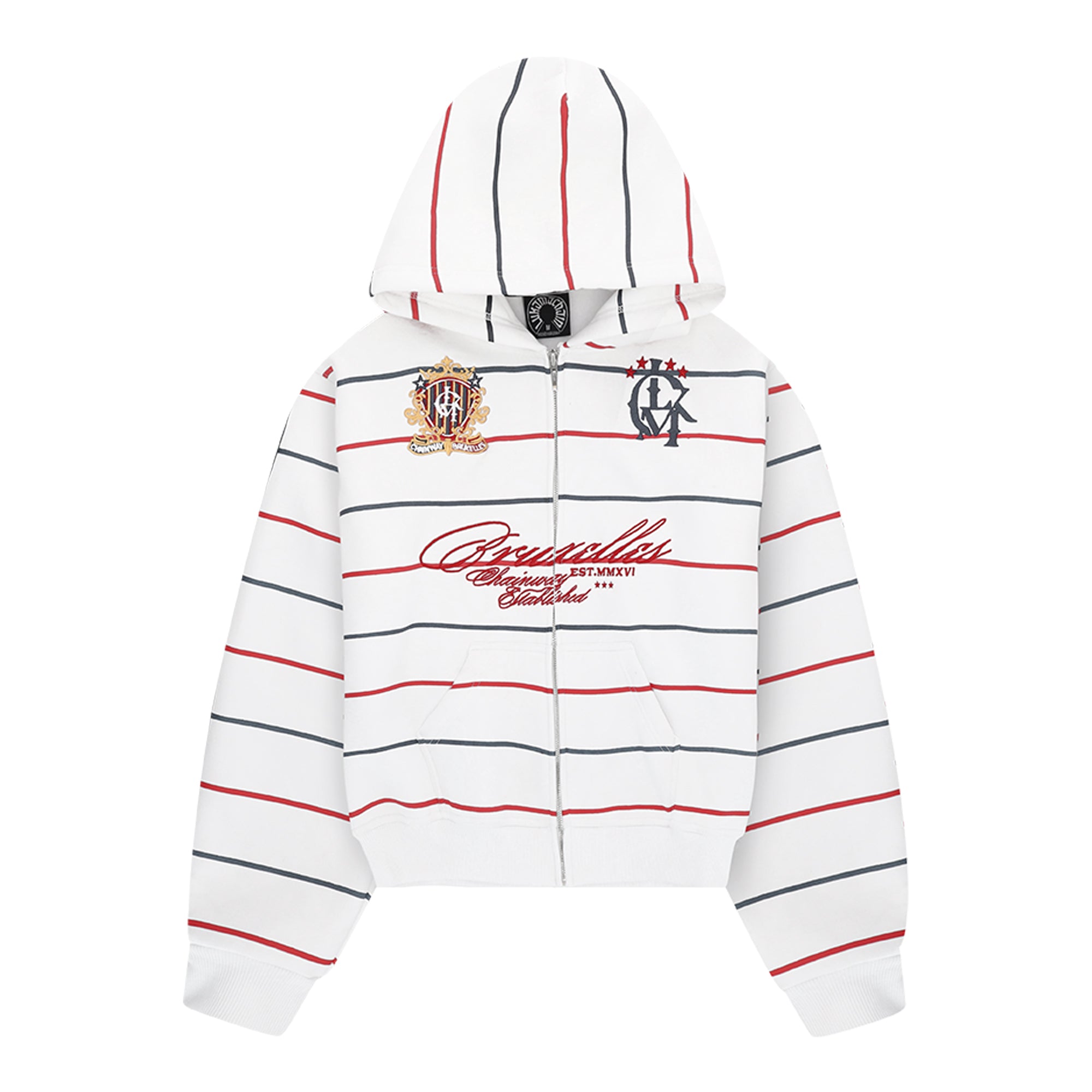 Zip Hoodie 3Hunna - White Paris
