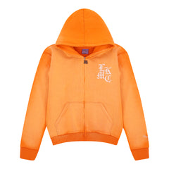 Distressed Zip Hoodie Orange (limited edition)