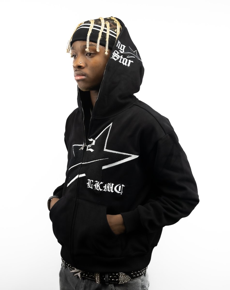 Falling StarBoy Full Zip Black - lukamachain