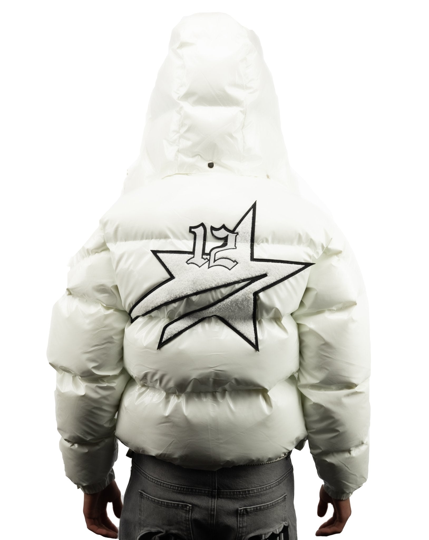 Falling StarBoy Puffer Jacket White - lukamachain