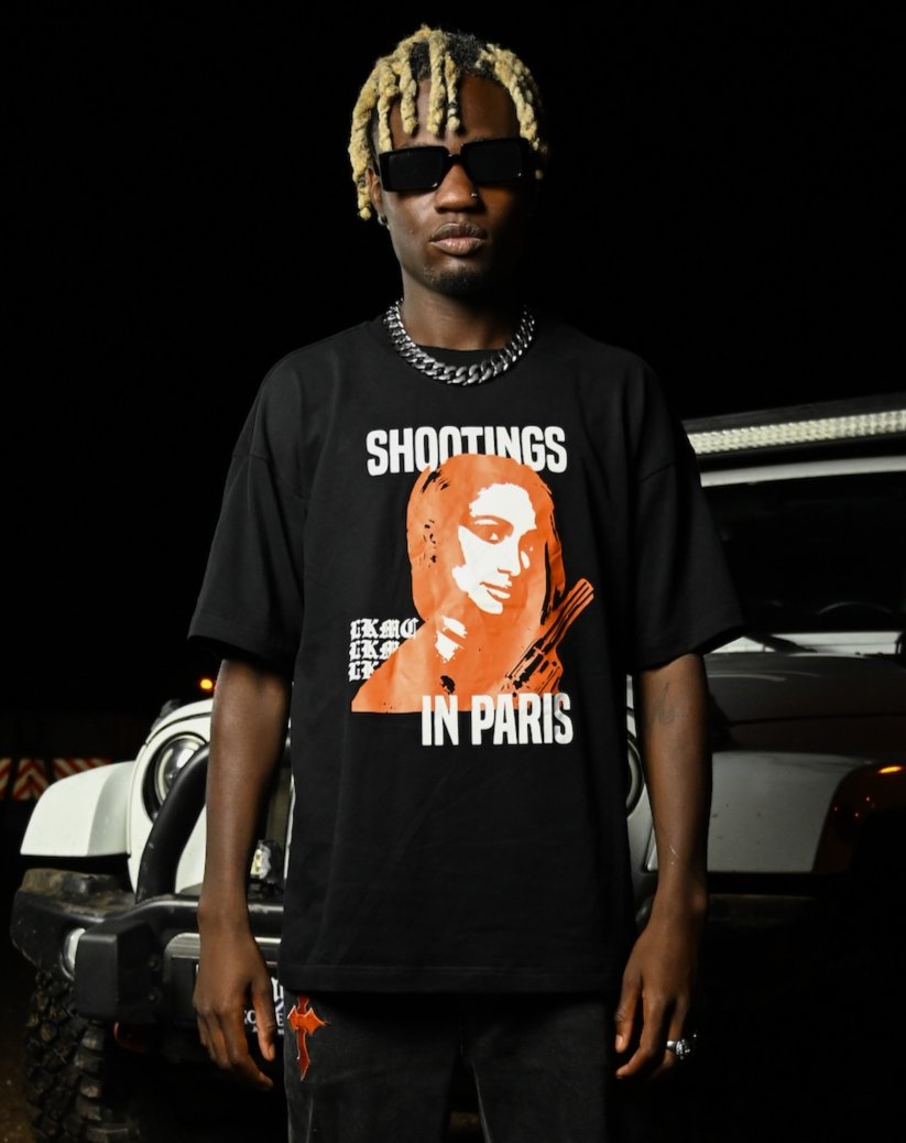 Shooting in Paris T-shirt - Black - lukamachain
